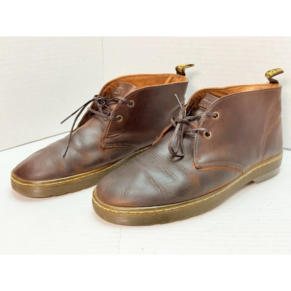 Dr Martens Cabrillo‎ Chukka Boots Brown Leather 3 Eye Lace Up Men's US 11 EU 45